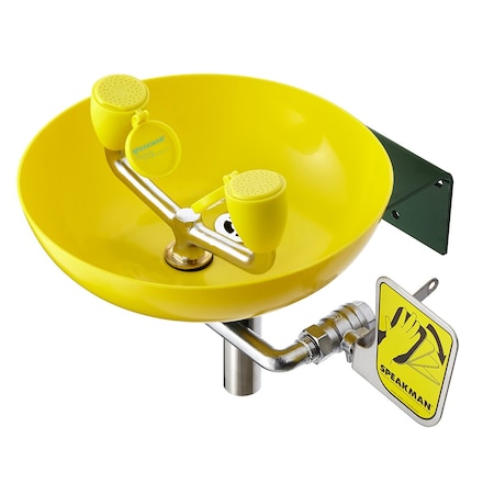 Speakman Wall Mounted Eye/Face Wash W/ Plastic Bowl & Thermostatic Mixing Valve SE-495-STW